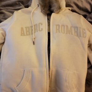 Abercrombie & Fitch fur lined zip up hoodie